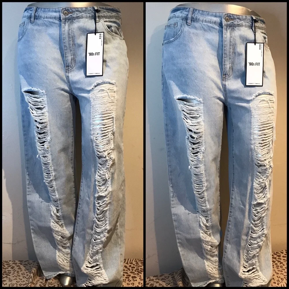 Plus Denim Ripped Jeans: Size 18